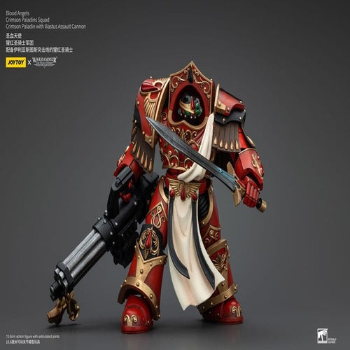 Warhammer The Horus Heresy figurine 1/18 Blood Angels Crimson Paladins Squad Crimson Paladin with Iliastus Assault Cannon 14 cm