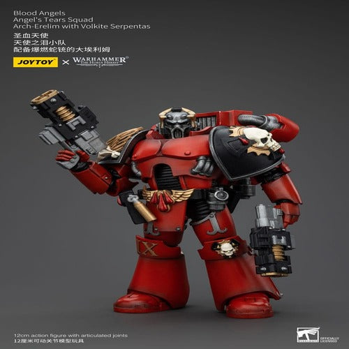Warhammer The Horus Heresy figurine 1/18 Blood Angels Angel's Tears Squad Arch-Erelim with Volkite Serpentas 12 cm