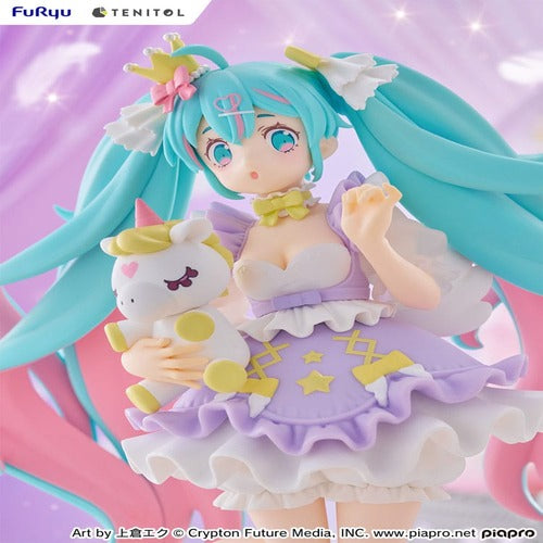 Hatsune Miku statuette PVC Tenitol Hatsune Miku Yumekawa Princess Lavender Ver. 21 cm