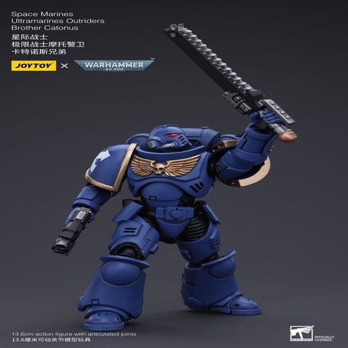 Warhammer 40k figurine 1/18 Space Marines Ultramarines Outriders Brother Catonus 14 cm
