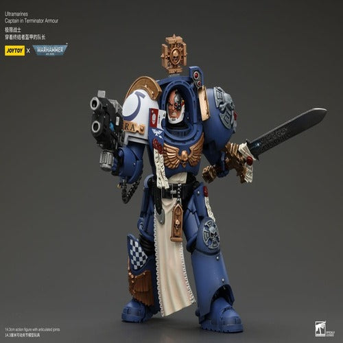 Warhammer 40k figurine 1/18 Ultramarines Captain In Terminator Armour 14 cm