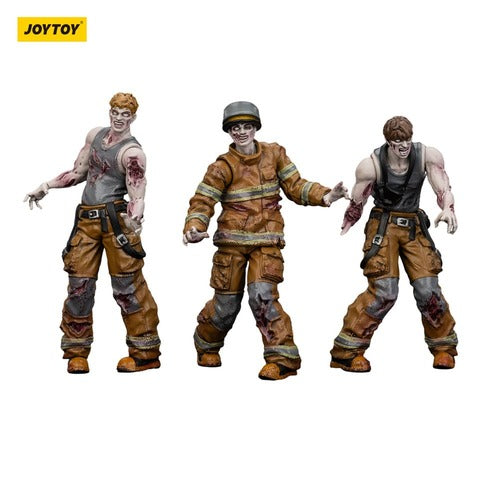 Zombie pack 3 figurines Dark Source Firefighters 8 cm