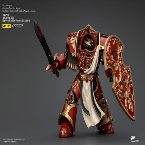 Warhammer The Horus Heresy figurine 1/18 Blood Angels Crimson Paladins Squad Crimson Paladin with Iliastus Assault Cannon 14 cm