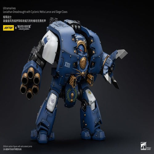 Warhammer The Horus Heresy figurine 1/18 Ultramarines Leviathan Dreadnought with Cyclonic Melta Lance And Siege Claws 29 cm