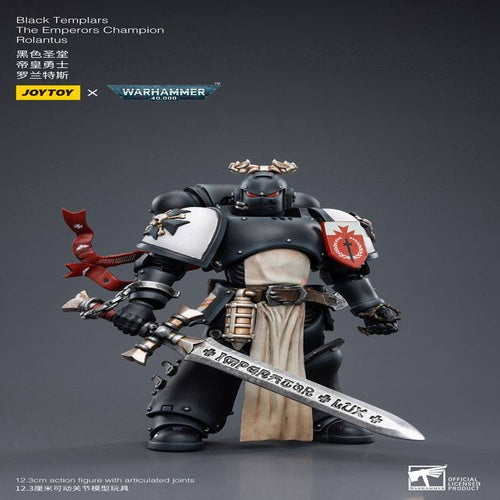 Warhammer 40k Actionfigur 1/18 Black Templars The Emperors Champion Rolantus 12 cm