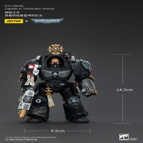Warhammer 40k figurine 1/18 Iron Hands Captain in Terminator Armour 14 cm