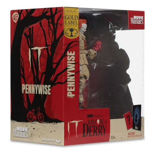 Welcome to Derry statuette PVC Movie Maniacs Pennywise (Flashback) (Gold Label) 16 cm