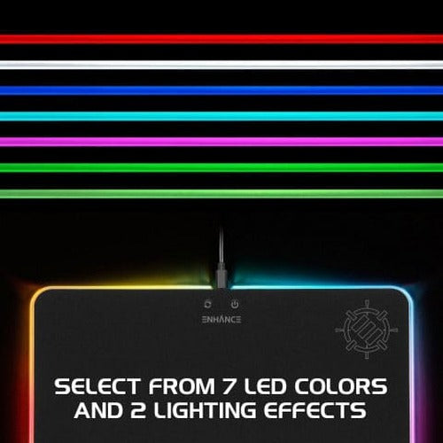 Enhance LED Tapis de souris Black