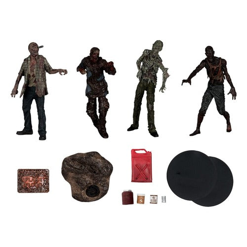 The Walking Dead pack 4 figurines Walkers 13 cm