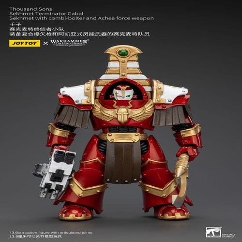 Warhammer The Horus Heresy figurine 1/18 Thousand Sons Sekhmet Terminator Cabal Sekhmet with Combi-Bolter and Achea Force Weapon 14 cm