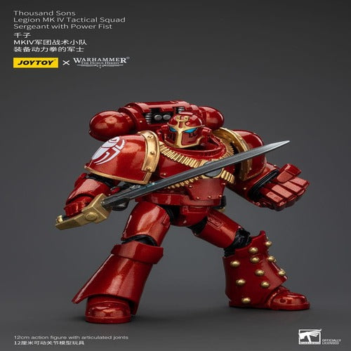 Warhammer The Horus Heresy figurine 1/18 Thousand Sons Legion MK IV Tactical Squad Sergeant with Power Fist 12 cm