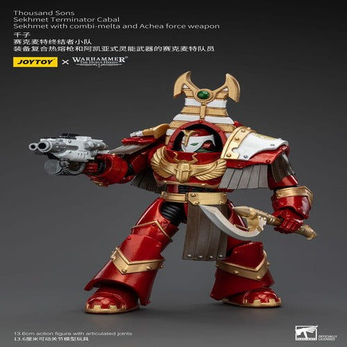 Warhammer The Horus Heresy figurine 1/18 Thousand Sons Sekhmet Terminator Cabal Sekhmet with Combi-Melta and Achea Force Weapon 14 cm