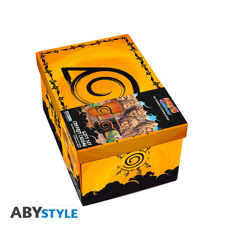 NARUTO SHIPPUDEN Coffret cadeau Verre XXL +Porte-clés 3D+Mug 3D