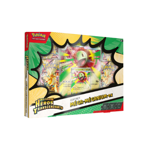 POKÉMON – Méga-Évolution : Héros Transcendants – Coffret Méga-Méganium-ex – FR
