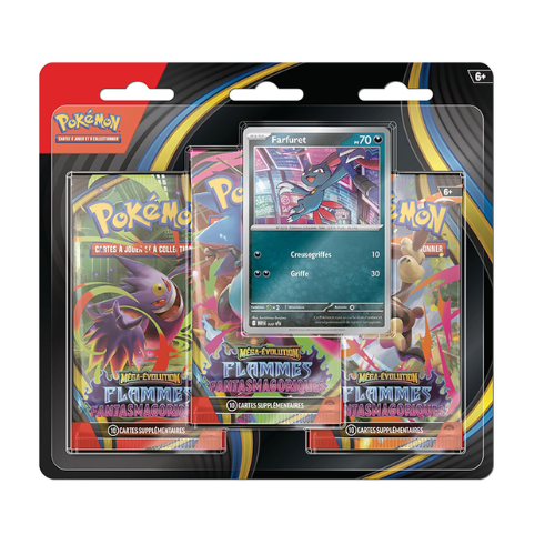 POKÉMON – ME02 Flammes Fantasmagoriques – Tripack Farfuret (FR)