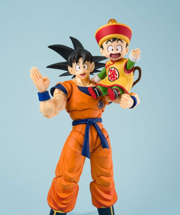 Dragon Ball figurine S.H.Figuarts Son Goku & Son Gohan Kid & Kintoun 14 cm & 6 cm