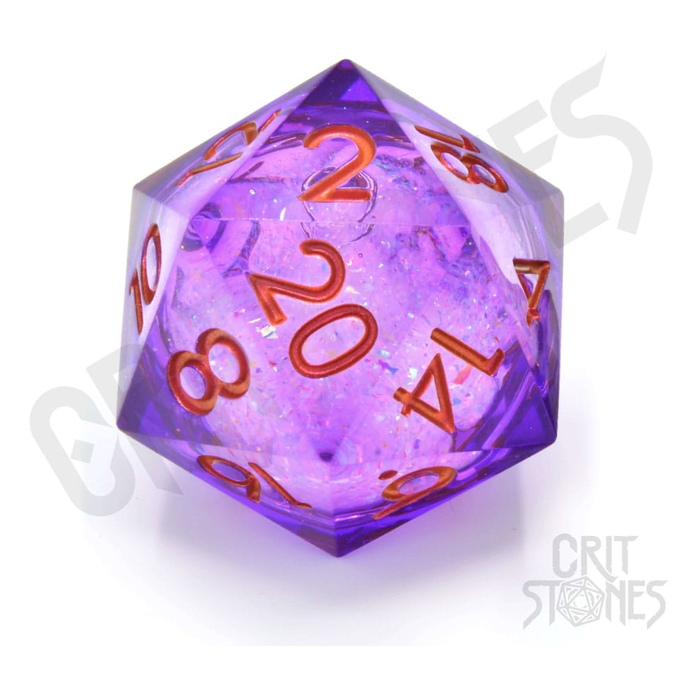 CritStones Liquid Core Würfel D20 Feywild Sparkle 3 cm
