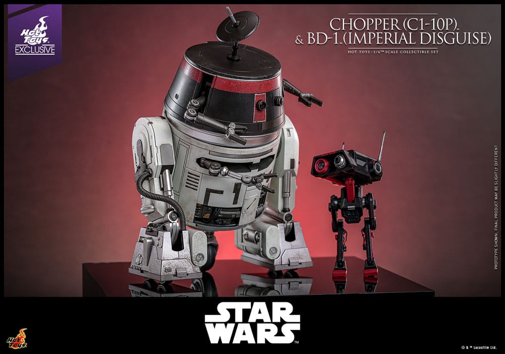 Star Wars figurine set 1/6 Chopper (C1-10P&trade;) & BD-1&trade; (Imperial Disguise) 18 cm & 8 cm
