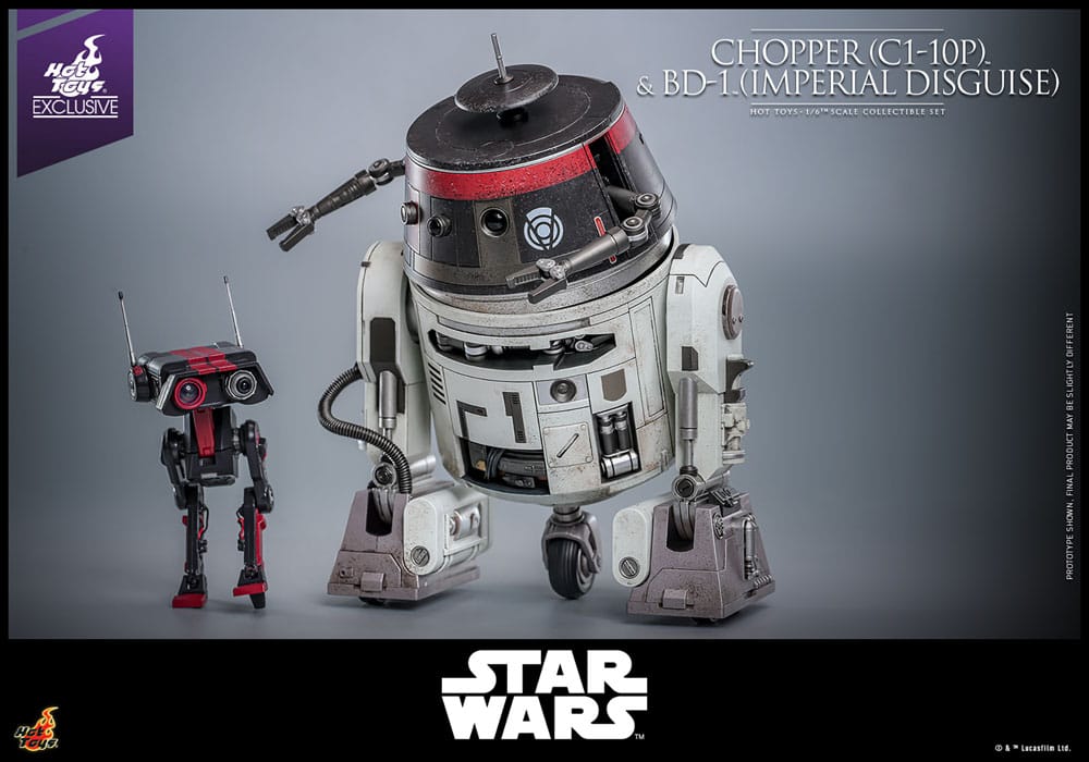 Star Wars figurine set 1/6 Chopper (C1-10P&trade;) & BD-1&trade; (Imperial Disguise) 18 cm & 8 cm