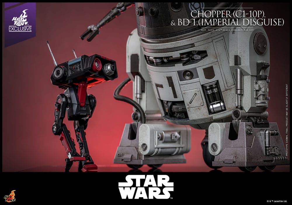 Star Wars figurine set 1/6 Chopper (C1-10P&trade;) & BD-1&trade; (Imperial Disguise) 18 cm & 8 cm