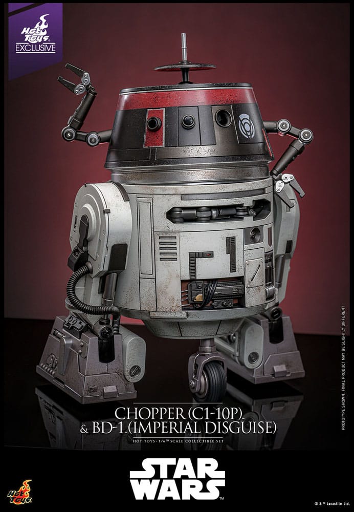 Star Wars figurine set 1/6 Chopper (C1-10P&trade;) & BD-1&trade; (Imperial Disguise) 18 cm & 8 cm