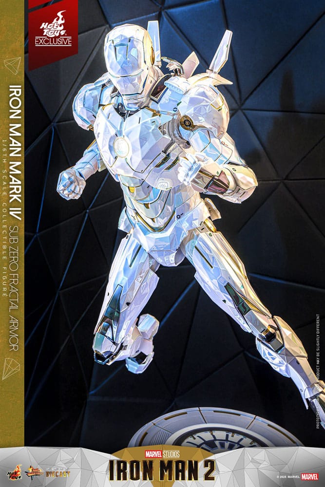 Iron Man 2 Movie Masterpiece Diecast 1/6 Iron Man Mark IV (Sub-Zero Fractal Armor) Hot Toys Exclusive 33 cm