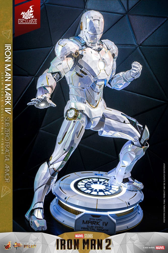 Iron Man 2 Movie Masterpiece Diecast 1/6 Iron Man Mark IV (Sub-Zero Fractal Armor) Hot Toys Exclusive 33 cm