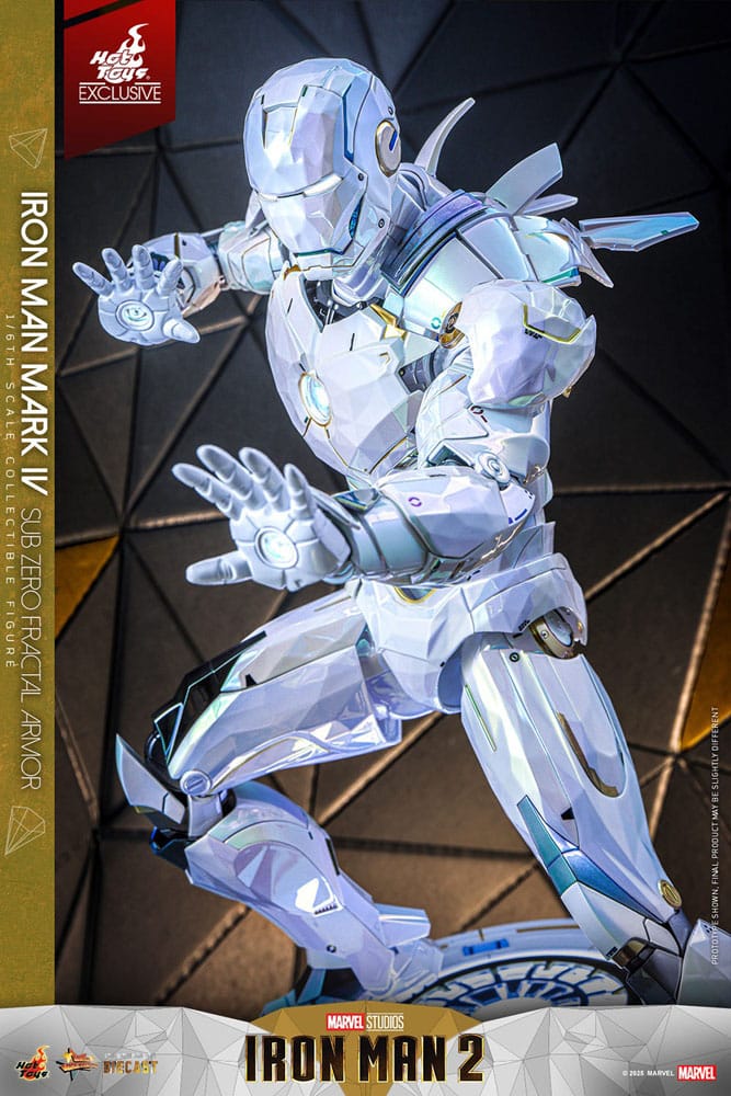 Iron Man 2 Movie Masterpiece Diecast 1/6 Iron Man Mark IV (Sub-Zero Fractal Armor) Hot Toys Exclusive 33 cm