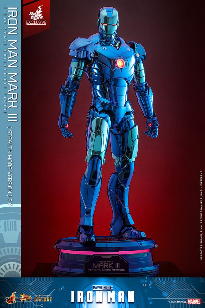 Iron Man Movie Masterpiece Diecast 1/6 Iron Man Mark III (Stealth Mode Ver.) 2.0 Hot Toys Exclusive 33 cm