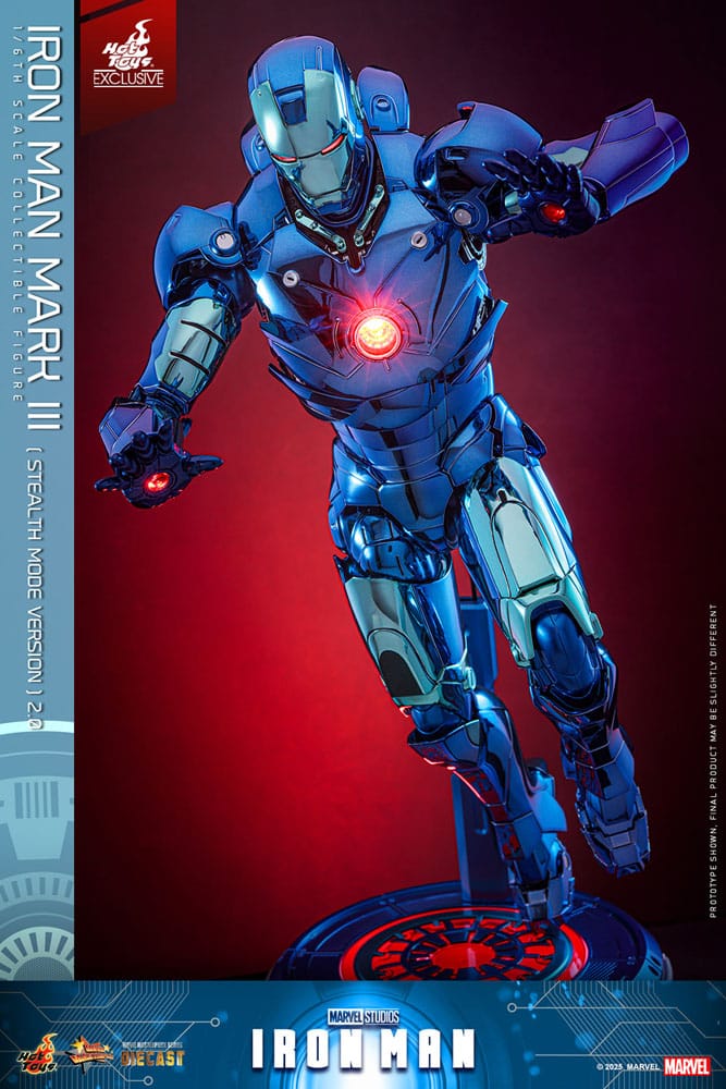 Iron Man Movie Masterpiece Diecast 1/6 Iron Man Mark III (Stealth Mode Ver.) 2.0 Hot Toys Exclusive 33 cm