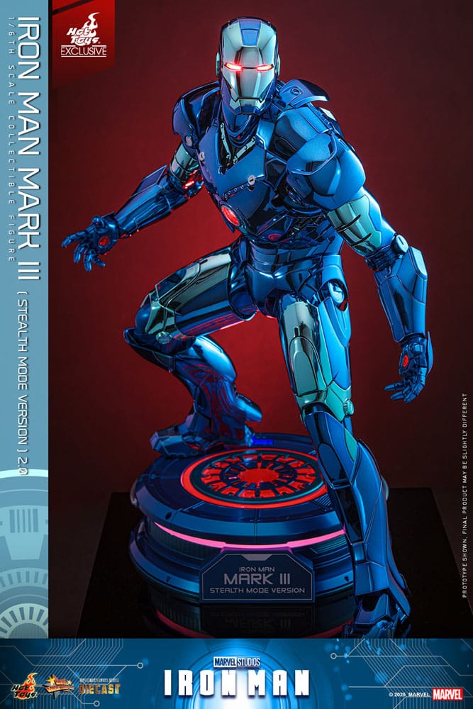 Iron Man Movie Masterpiece Diecast 1/6 Iron Man Mark III (Stealth Mode Ver.) 2.0 Hot Toys Exclusive 33 cm