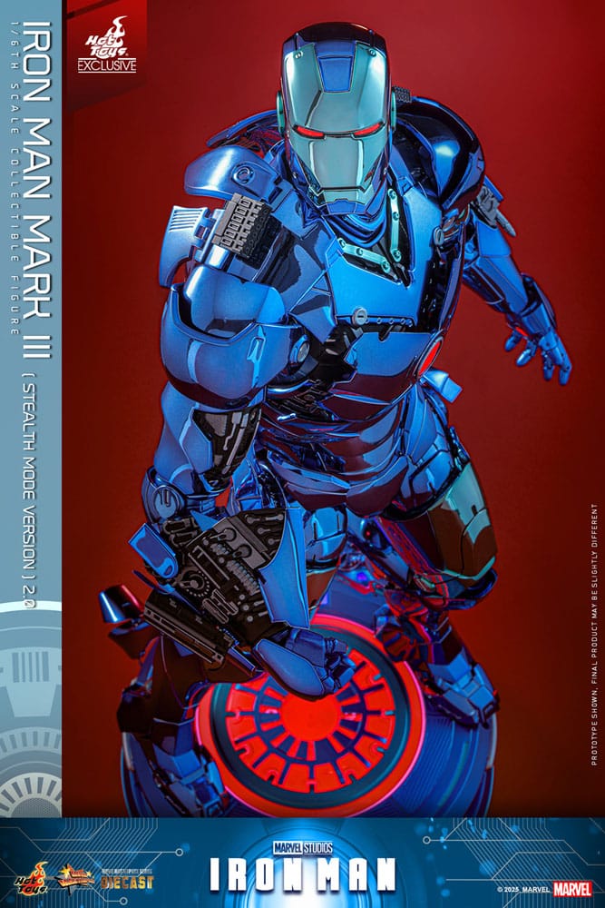 Iron Man Movie Masterpiece Diecast 1/6 Iron Man Mark III (Stealth Mode Ver.) 2.0 Hot Toys Exclusive 33 cm