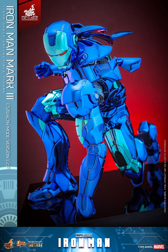 Iron Man Movie Masterpiece Diecast 1/6 Iron Man Mark III (Stealth Mode Ver.) 2.0 Hot Toys Exclusive 33 cm