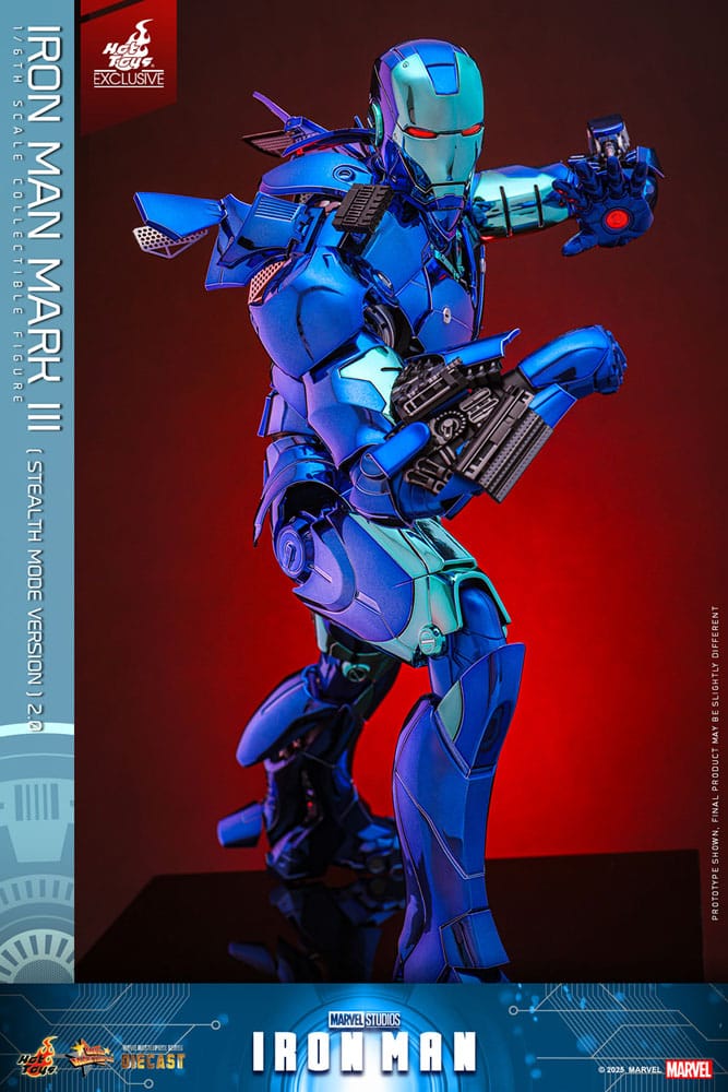 Iron Man Movie Masterpiece Diecast 1/6 Iron Man Mark III (Stealth Mode Ver.) 2.0 Hot Toys Exclusive 33 cm