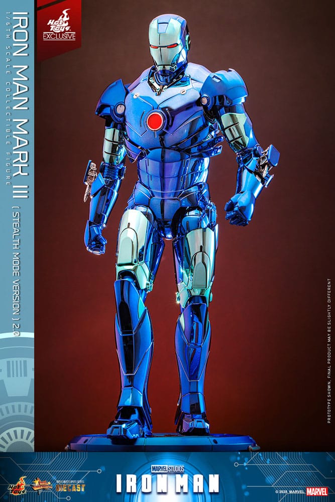 Iron Man Movie Masterpiece Diecast 1/6 Iron Man Mark III (Stealth Mode Ver.) 2.0 Hot Toys Exclusive 33 cm