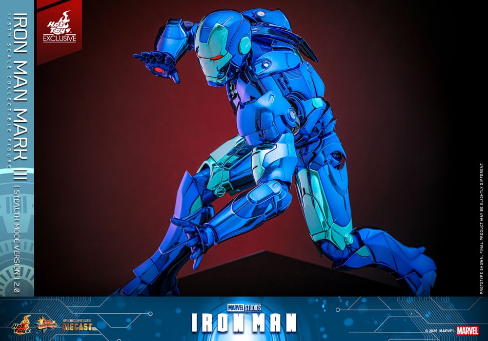 Iron Man Movie Masterpiece Diecast 1/6 Iron Man Mark III (Stealth Mode Ver.) 2.0 Hot Toys Exclusive 33 cm