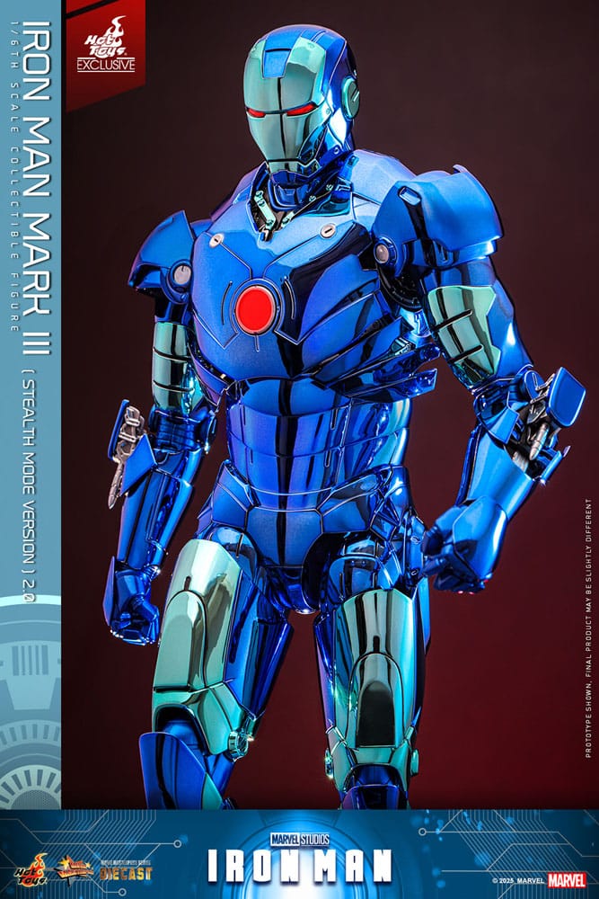 Iron Man Movie Masterpiece Diecast 1/6 Iron Man Mark III (Stealth Mode Ver.) 2.0 Hot Toys Exclusive 33 cm