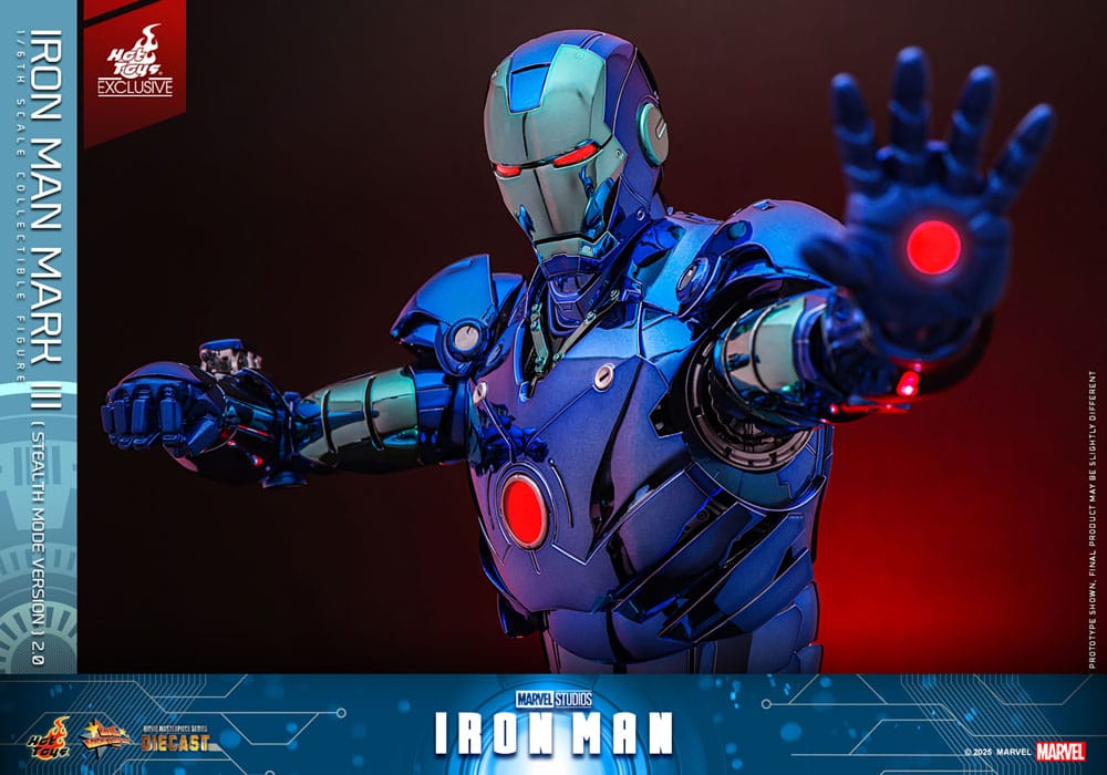 Iron Man Movie Masterpiece Diecast 1/6 Iron Man Mark III (Stealth Mode Ver.) 2.0 Hot Toys Exclusive 33 cm