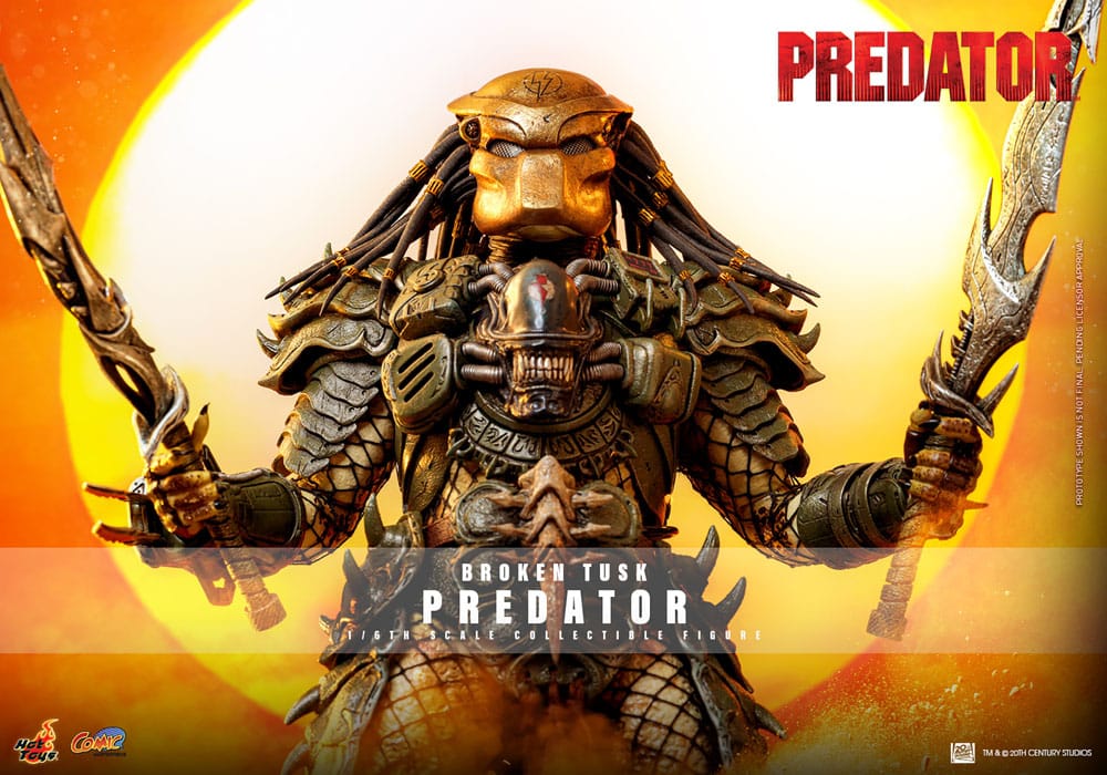Alien vs. Predator figurine Comic Masterpiece 1/6 Broken Tusk Predator 35 cm