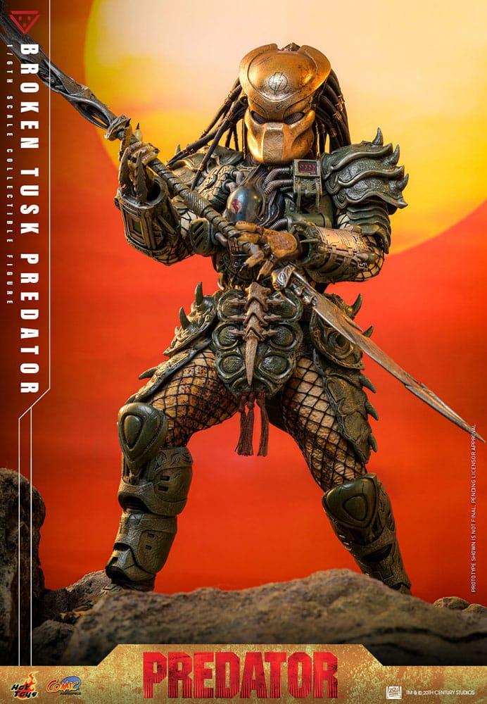 Alien vs. Predator figurine Comic Masterpiece 1/6 Broken Tusk Predator 35 cm