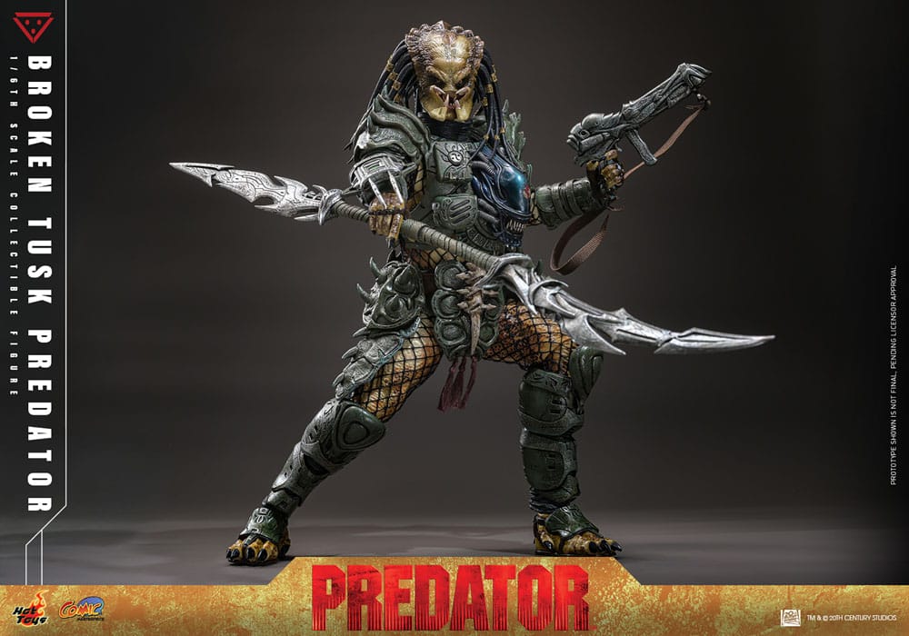Alien vs. Predator figurine Comic Masterpiece 1/6 Broken Tusk Predator 35 cm
