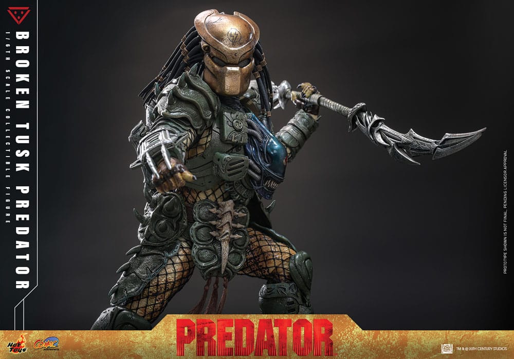 Alien vs. Predator figurine Comic Masterpiece 1/6 Broken Tusk Predator 35 cm
