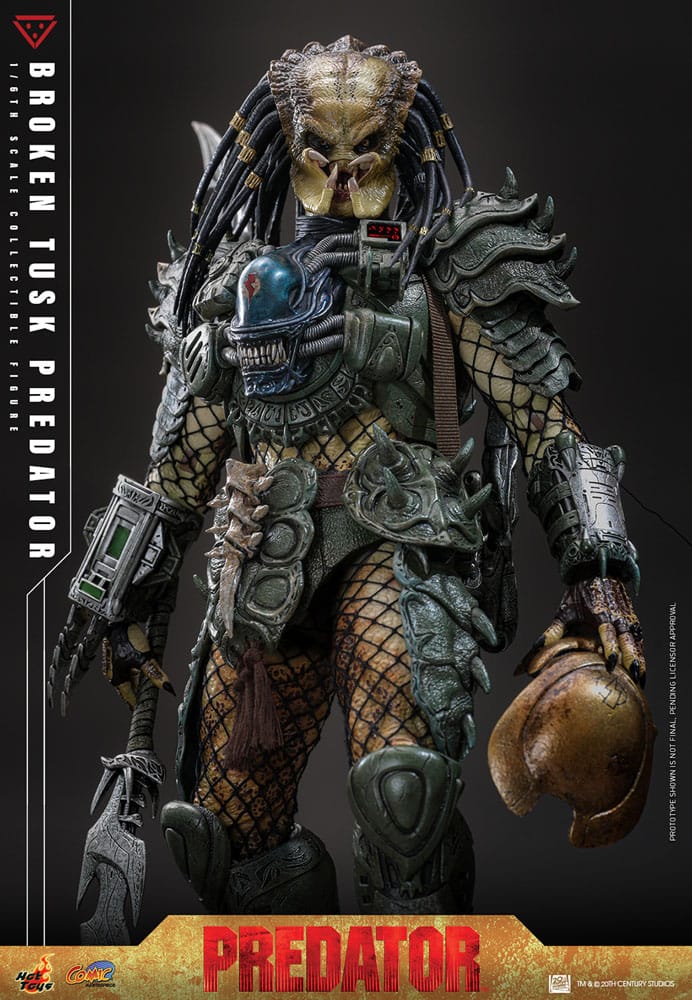 Alien vs. Predator figurine Comic Masterpiece 1/6 Broken Tusk Predator 35 cm