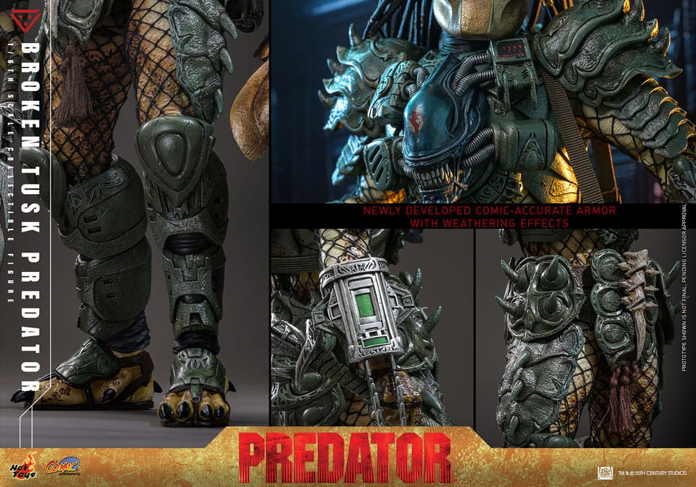 Alien vs. Predator figurine Comic Masterpiece 1/6 Broken Tusk Predator 35 cm