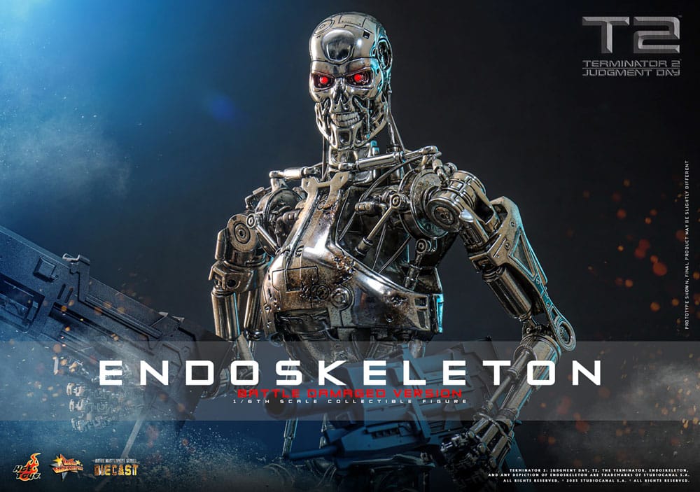 Terminator 2 : Le Jugement dernier figurine Movie Masterpiece Die-cast 1/6 Endoskeleton(Battle Damaged Version) 31 cm