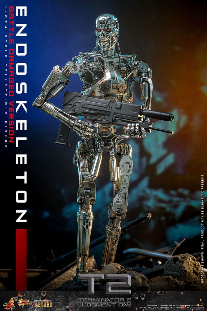 Terminator 2 : Le Jugement dernier figurine Movie Masterpiece Die-cast 1/6 Endoskeleton(Battle Damaged Version) 31 cm