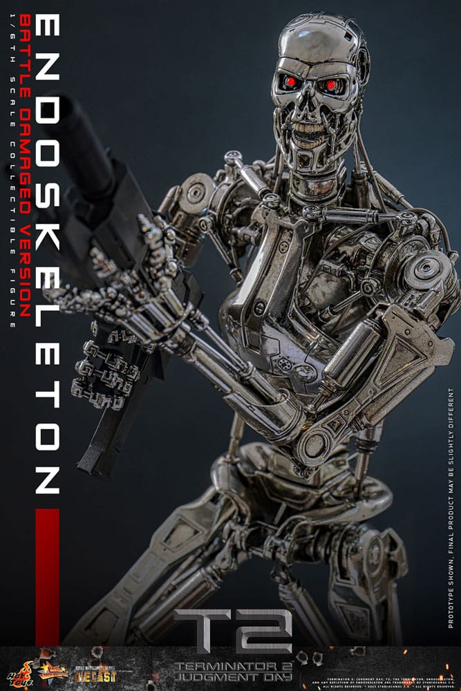 Terminator 2 : Le Jugement dernier figurine Movie Masterpiece Die-cast 1/6 Endoskeleton(Battle Damaged Version) 31 cm
