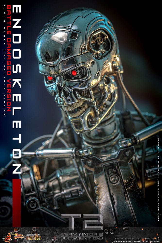 Terminator 2 : Le Jugement dernier figurine Movie Masterpiece Die-cast 1/6 Endoskeleton(Battle Damaged Version) 31 cm