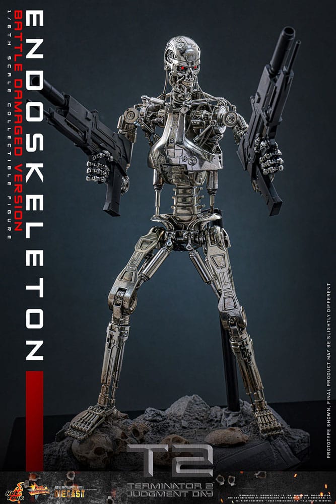 Terminator 2 : Le Jugement dernier figurine Movie Masterpiece Die-cast 1/6 Endoskeleton(Battle Damaged Version) 31 cm