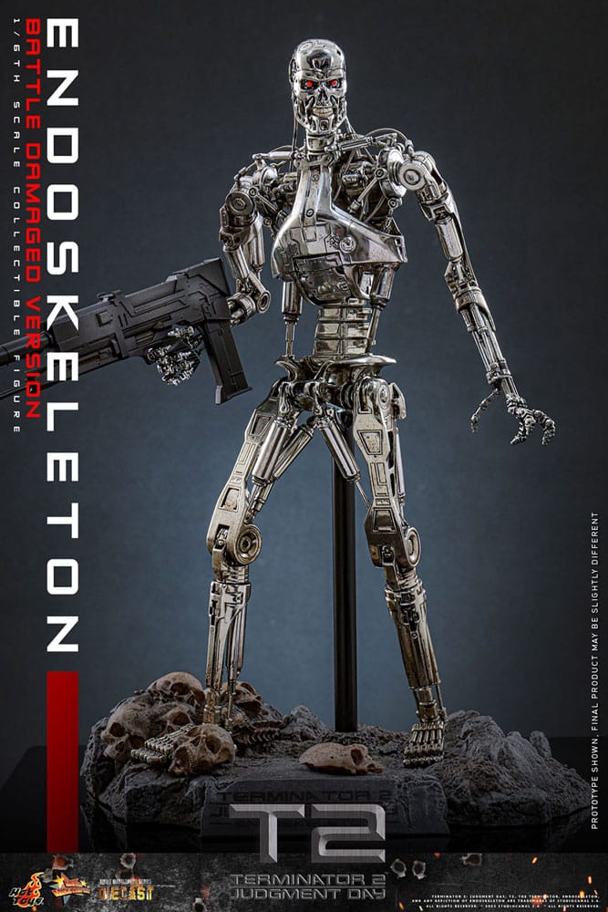 Terminator 2 : Le Jugement dernier figurine Movie Masterpiece Die-cast 1/6 Endoskeleton(Battle Damaged Version) 31 cm